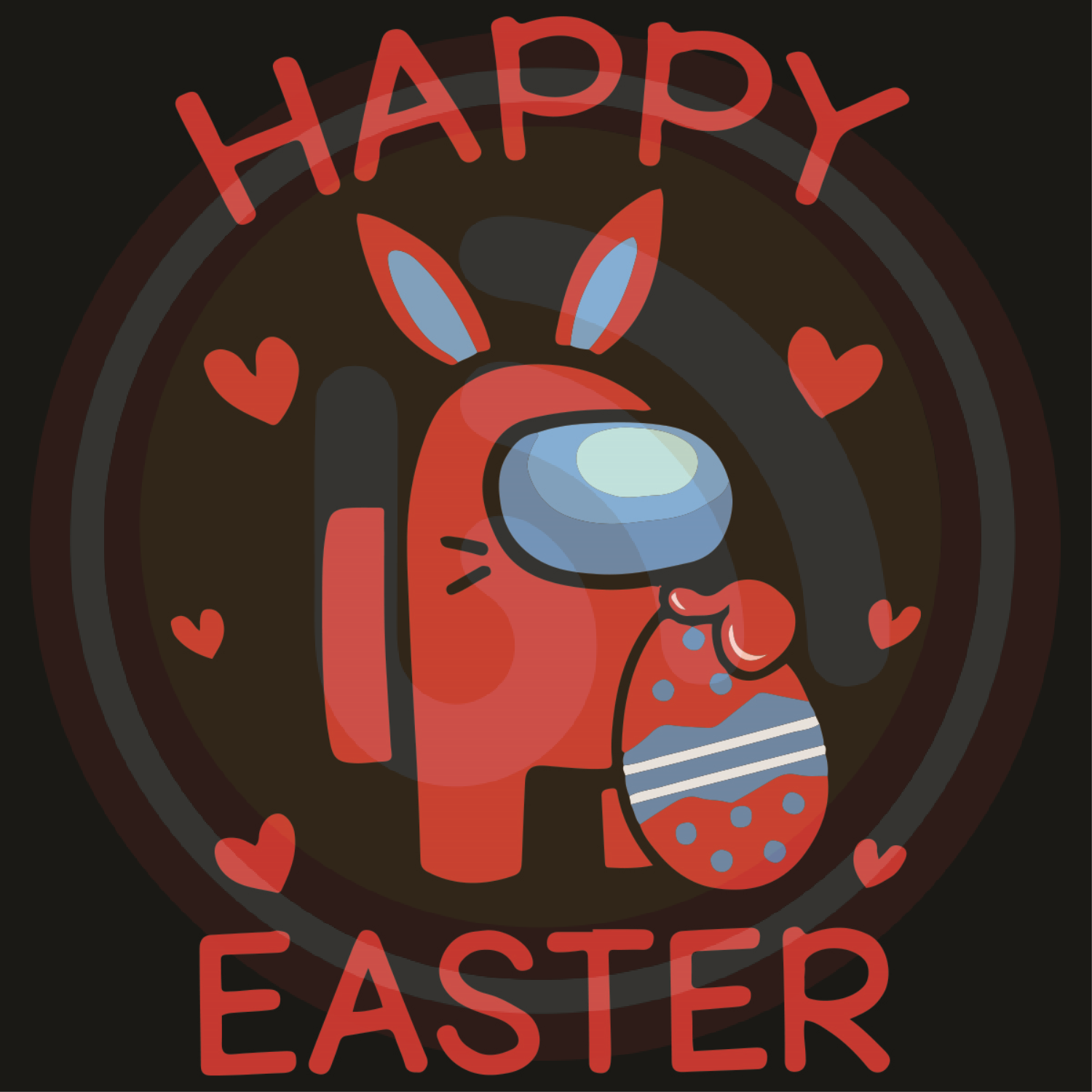 Among Us Happy Easter Svg, Easter Svg, Happy Easter Day Svg, Easter Day