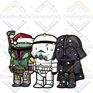Merry christmas star wars characters svg, christmas svg, star wars