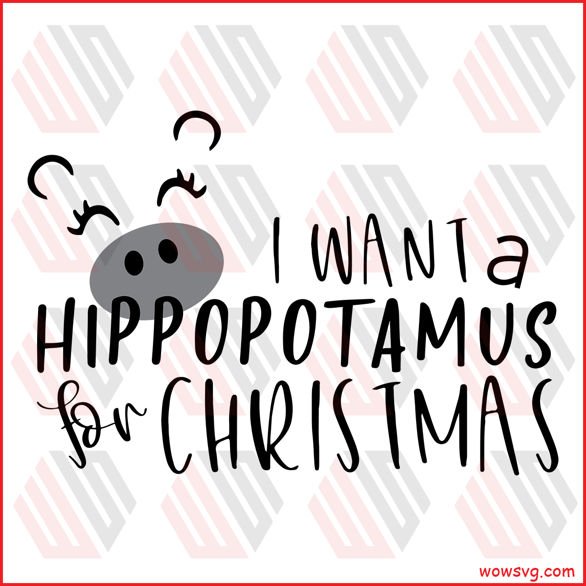 I Want A Hippopotamus For Christmas Svg Free Christmas Svg Funny
