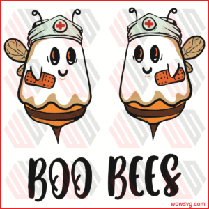 Boo Bees Nurse Svg, Halloween Svg, Boo Bees Svg, Boo Bees Nurse Svg,