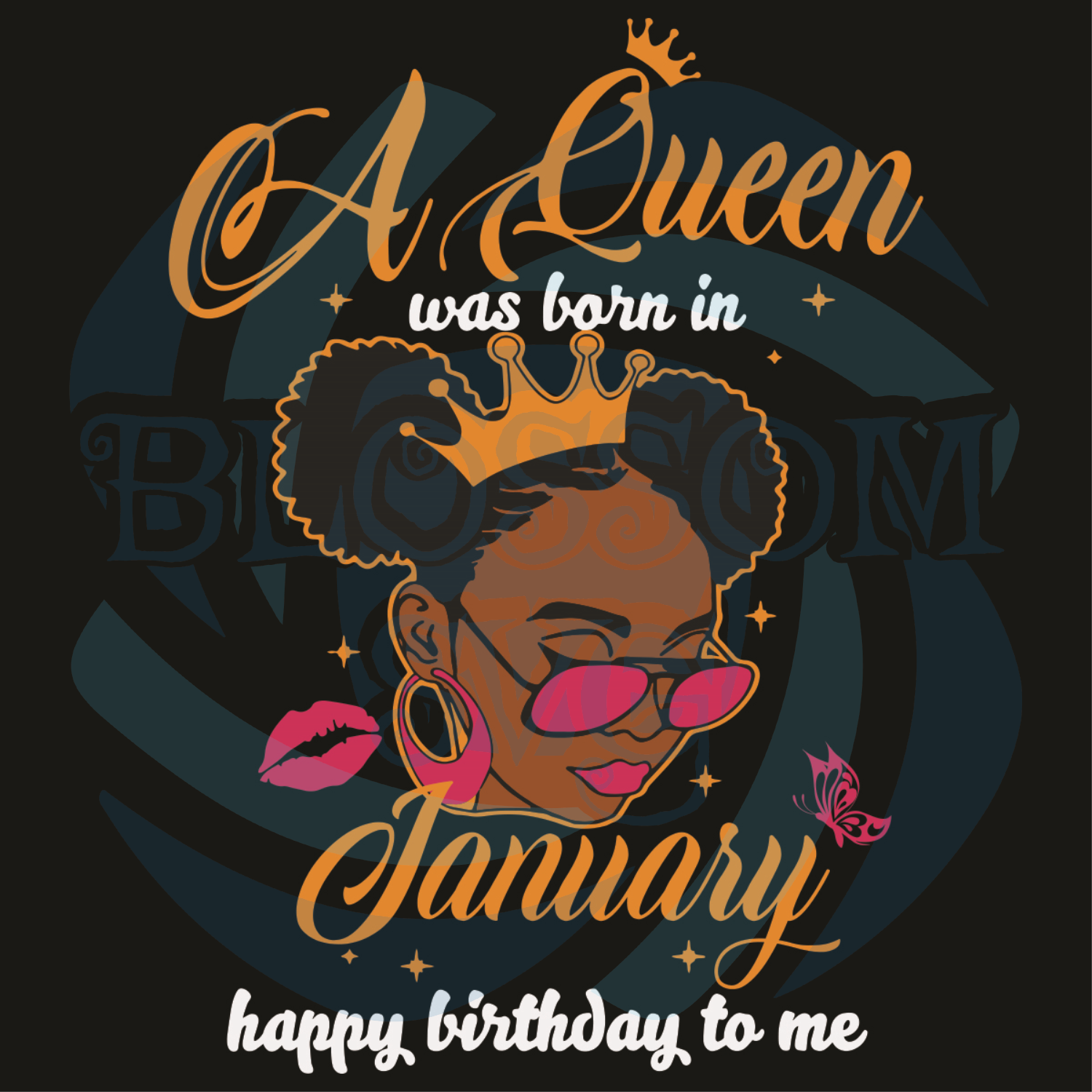 A Queen Was Born In January Happy Birthday To Me Svg, Birthday Svg,