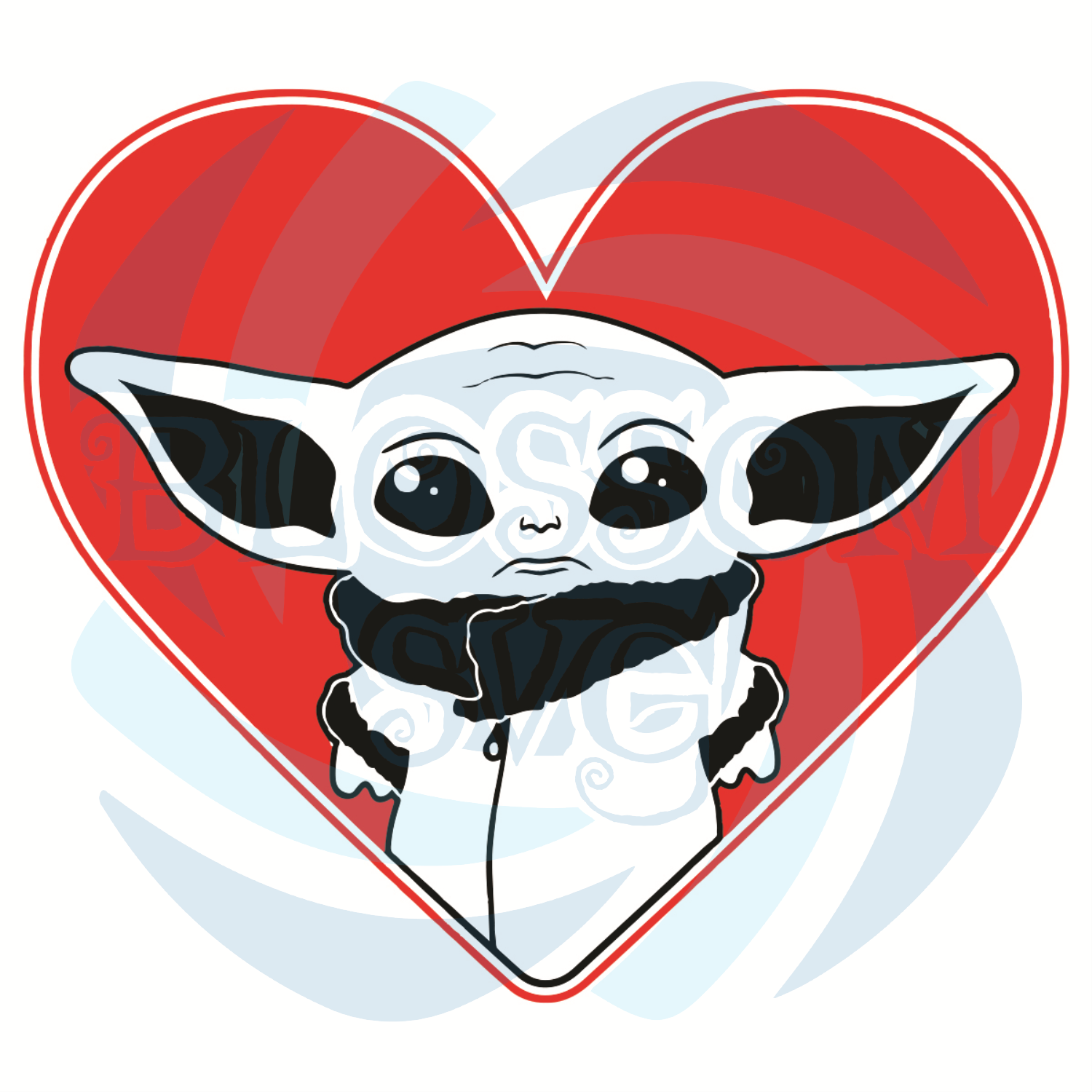 Baby Yoda Heart Svg Valentine Svg Baby Yoda Svg Heart Svg Happy ...