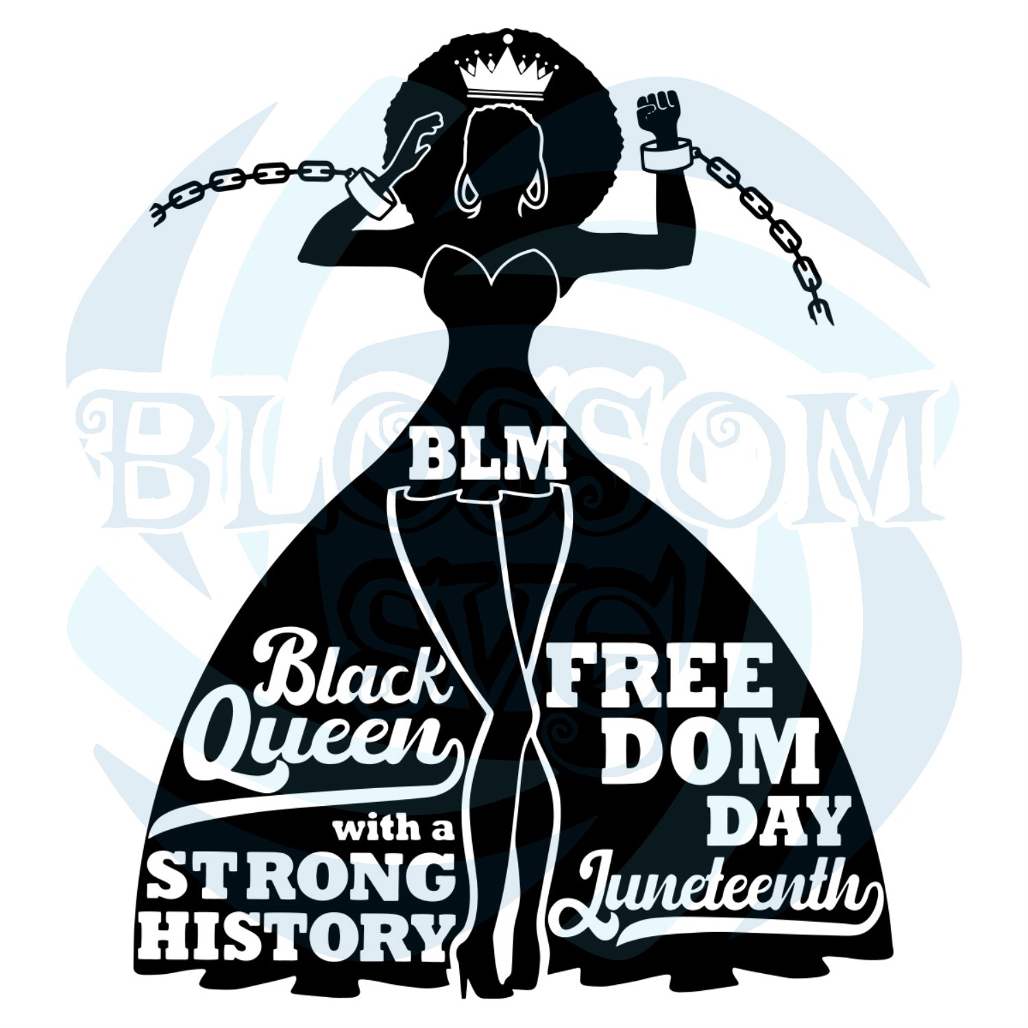 Black Queen With A Strong History Svg Svg