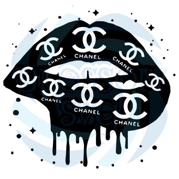 Chanel Lips Logo Svg, Trending Svg, Chanel Lips Svg, Dripping Lips