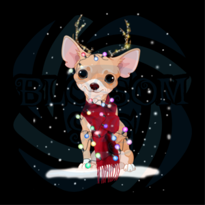 Chihuahua Svg, Animal Svg, Reindeer Svg, Dogs Svg, Christmas Light