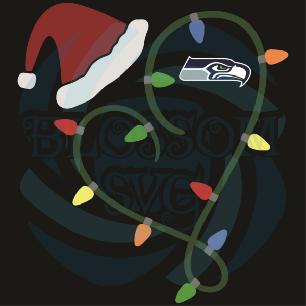 Christmas And Seattle Seahawks Logo Svg Sport Svg, Christmas Svg