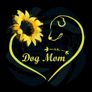 Dog Mom Sunflower Heart Svg Trending Svg, Dog Mom Svg, Dog Svg