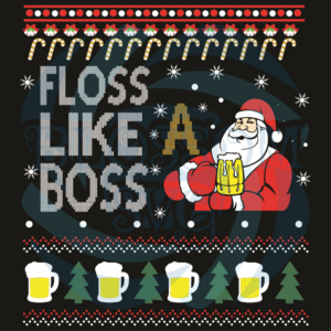 Floss Like A Boss Svg, Christmas Svg, Santa Claus Svg, Christmas