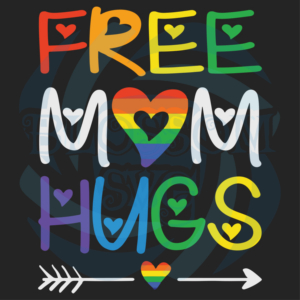 Free Mom Hugs Rainbow Heart Svg Lgbt Svg, Lgbt Pride Month