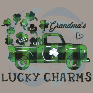 Grandma Lucky Charms Svg, Patrick Svg, Truck Svg, Shamrocks Svg,