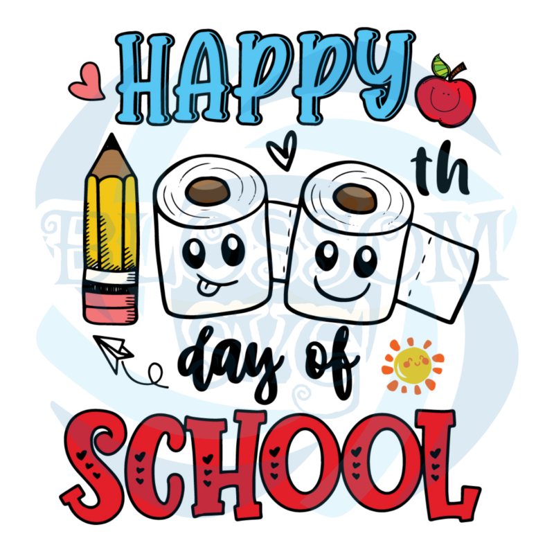 Happy 100th Day Of School Svg, 100th Day Svg, Back To School Svg,