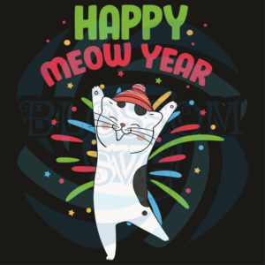 Happy Meow Year Svg, Trending Svg, Happy New Year 2021 Svg, New Year