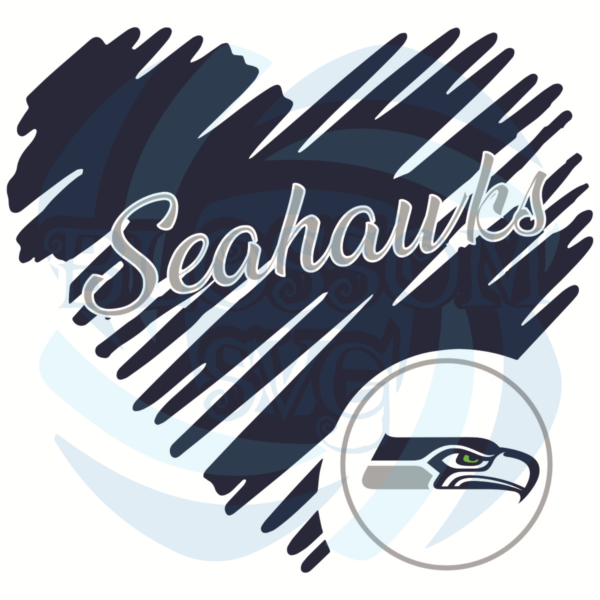 Heart Seattle Seahawks Svg Sport Svg Heart Svg