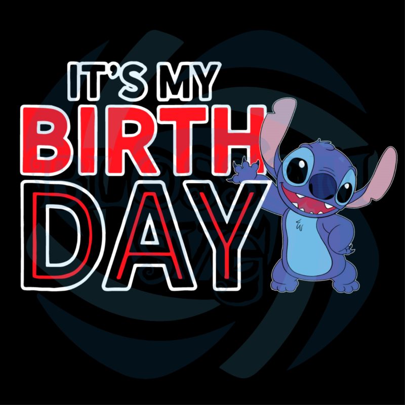 Stitch Happy Birthday SVG