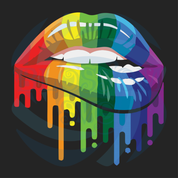 LGBT Rainbow Shirt Lips Pride Svg Lgbt Svg, Dripping Lgbt Svg