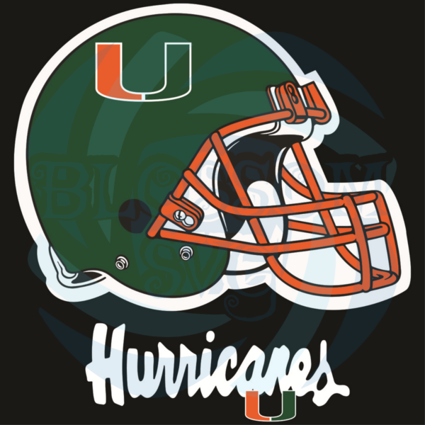 Logo Miami Hurricanes Helmet Svg Sport Svg, Helmet Svg