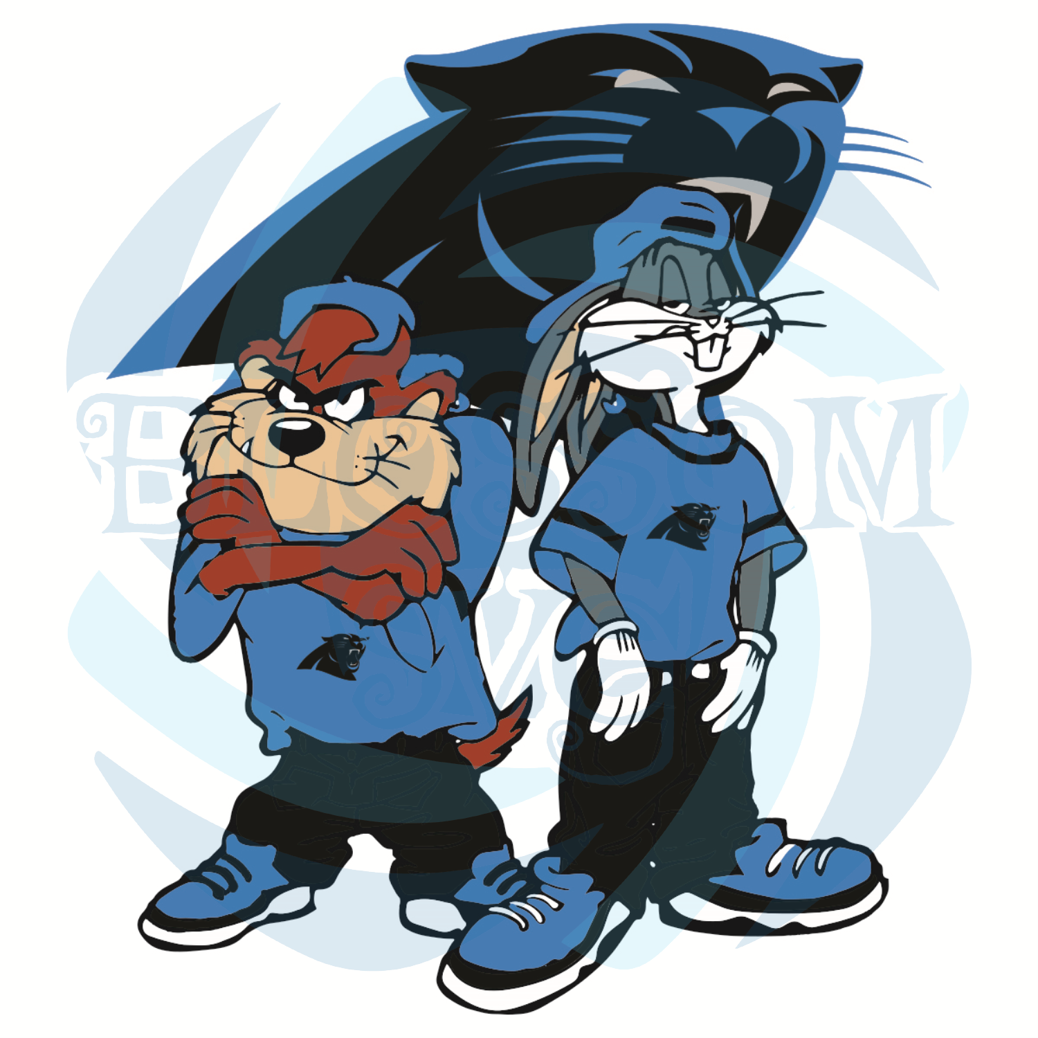 Looney Tunes Hip Hop Carolina Panthers Svg, Sport Svg, Carolina