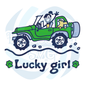 Lucky Girl Svg, Vehicle Svg, Dog Paw Svg, Gift For Girl Svg, Pets