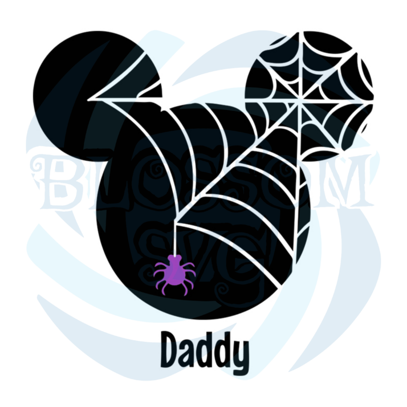 Mickey Mouse Halloween with spider web and spider svg, Disney Svg,