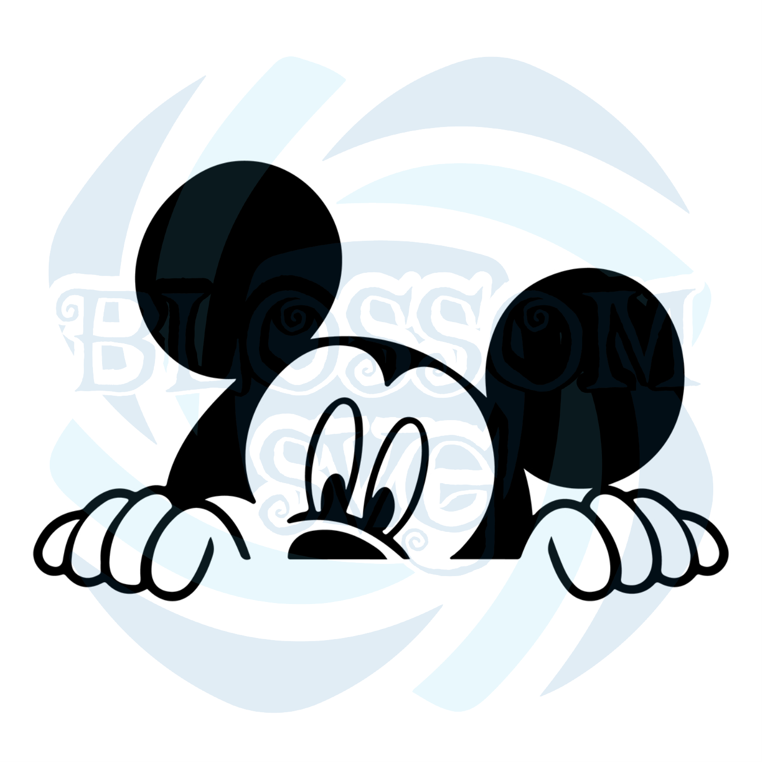 Mickey Mouse Peeking Svg Disney Svg, Mickey Svg, Mickey Peeking Svg