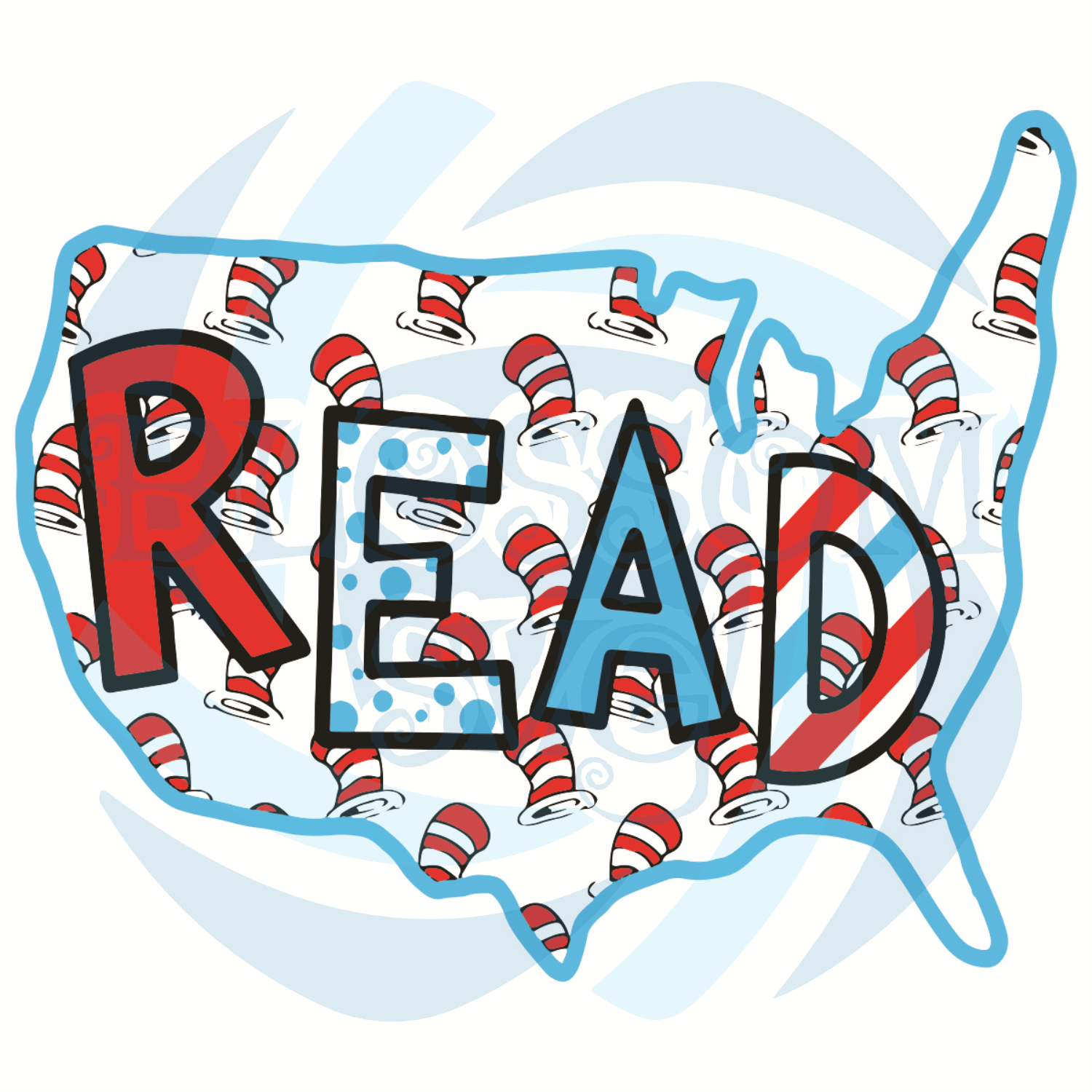 Read Across America Cat In The Hat Svg, Dr. Seuss SVG, Across America