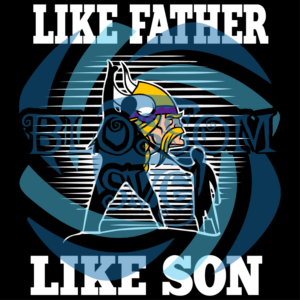 Like Father Like Son Minnesota Vikings Svg, Sport Svg, Family Svg,