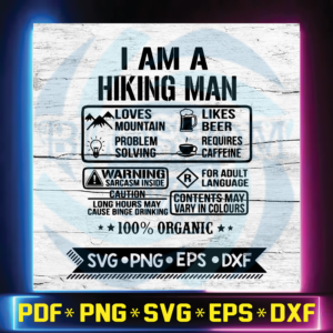 I Am A Hiking Man Svg, Hiking Beer Svg, Loves Mountain Svg, Camping