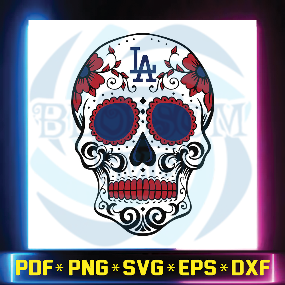Los Angeles logo Svg, Skull hand LA Svg, Dodgers Logo badge, Svg