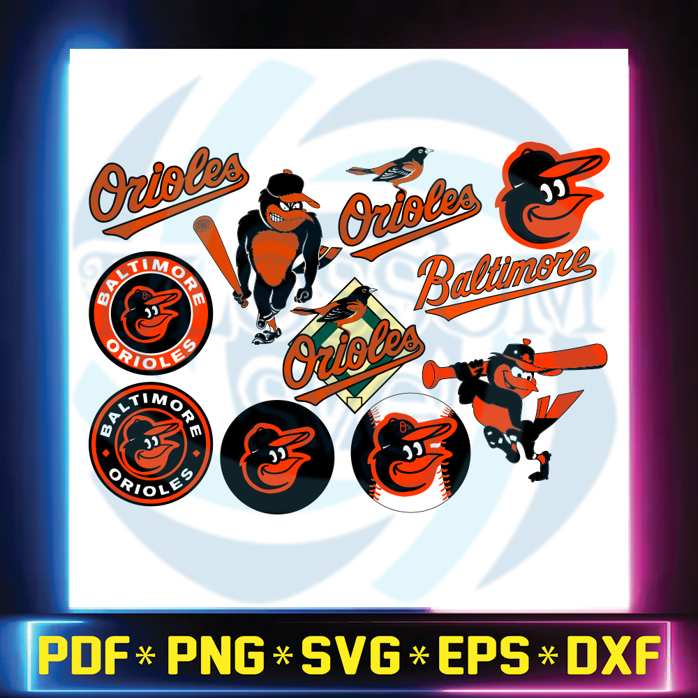 Baltimore Orioles Baseball Team Svg, Baltimore-Orioles Svg, Bundle Files,  Bundle Svg Files ML B Svg, Baseball Team