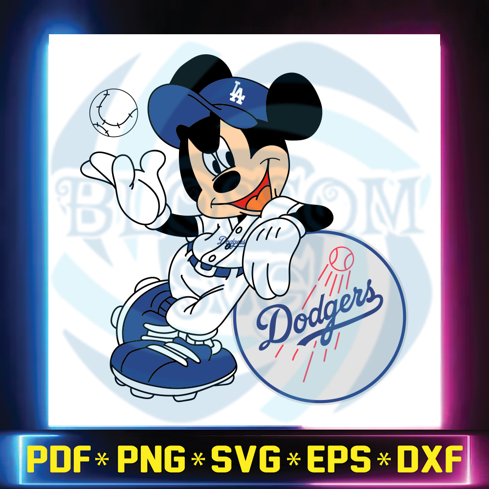 Mickey Mouse L A Dodgers Svg, Los Angeles Dodgers Digital,svg cricut