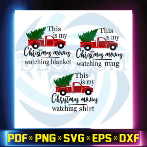 This Is My Christmas Movies Watching Shirt SVG, Christmas Blanket