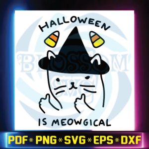 Halloween Svg, Halloween Is Meowgial Svg, Cricut File, Clipart, Magic