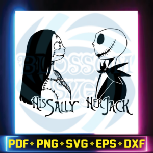 Nightmare Before Christmas Svg, Cut Files, Her Jack His Sally Couples