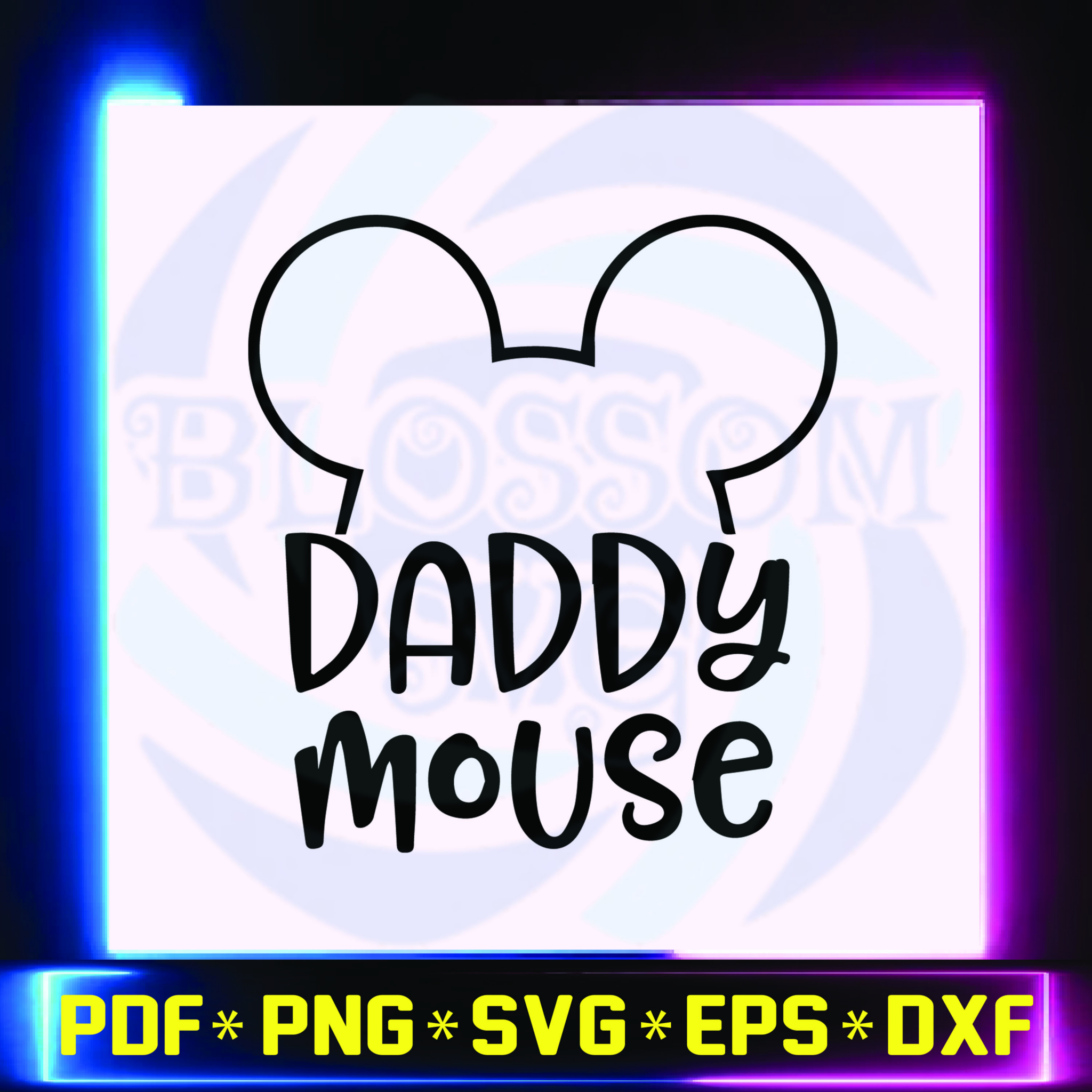 Daddy Mouse svg, Mickey Mouse SVG Instant Download, Mickey Mouse Head