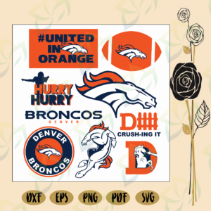 Denver Broncos bundle, NFL svg, football svg file, Football logo, NFL