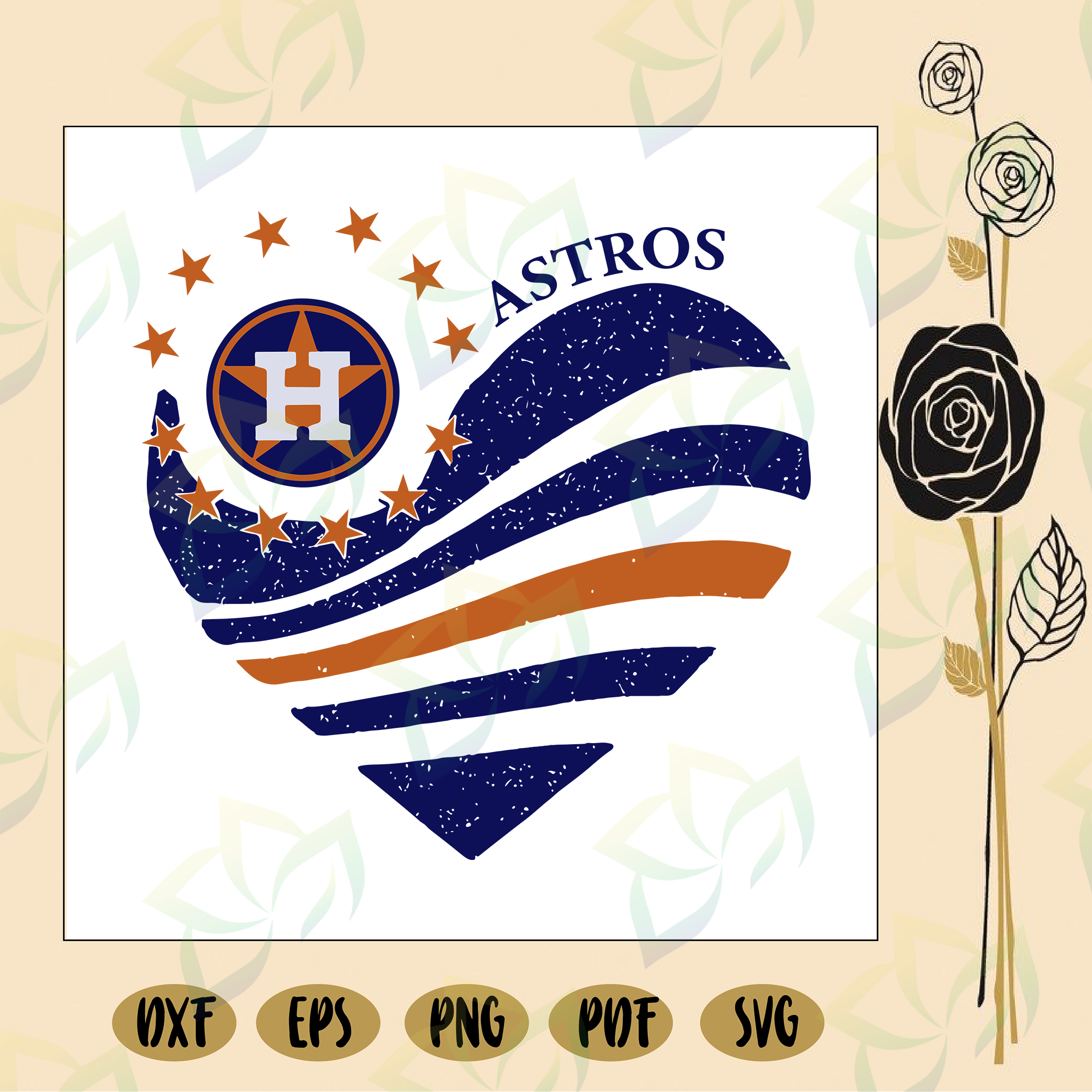 Astros svg file, Houston love heart svg, Astros logo svg, Astros