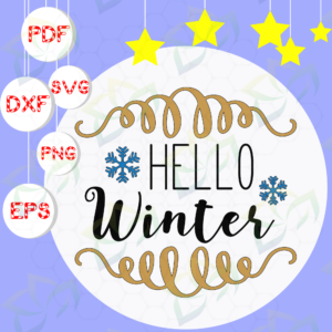 Hello Winter, Christmas svg, Merry Christmas, Christmas holiday,