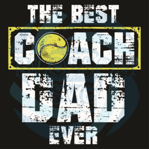The Best Coach Dad Ever Svg, Trending Svg, Tennis Svg, Tennis Ball