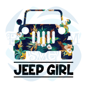 Vintage Flower Jeep Girl Svg, Vehicle Svg, Summer Svg, Car Svg,