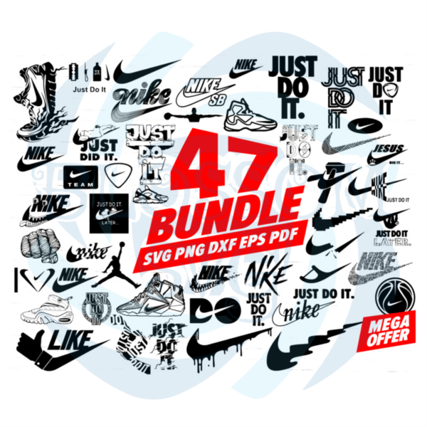 Nike Logo Bundle Svg, Brand Svg, Nike Swoosh Svg, Michael Jordan Svg,