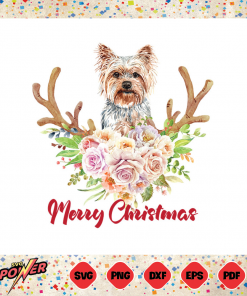 Merry Christmas Yorkshire Terrier