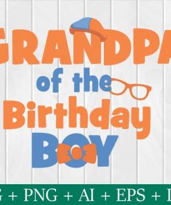 Grandpa Of The Birthday Boy Blippi logo svg