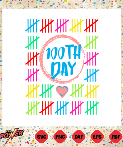 100 Days Smarter Counting Tally Marks 100Th Day Of School Svg SVG301221037