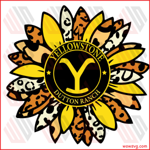 Yellowstone Sunflower Logo Cricut Svg, Yellowstone Svg