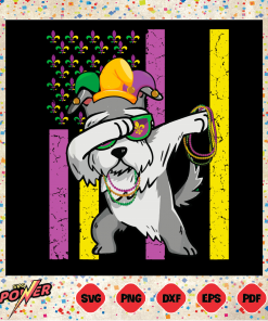 American Flag Mardi Gras Schnauzer Dog Svg SVG180122005