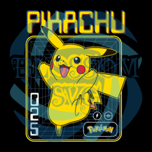 Pikachu PokC3A9mon 025 Retro Svg SVG030122010