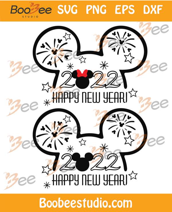 Disney Mouse Happy New Year 2022 Svg TD211228VH39