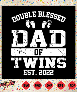 Double Blessed Dad of Twins 2022 Svg SVG291221108