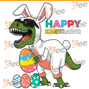 Happy Eastrawr T Rex Easter Bunny Svg SVG180122030