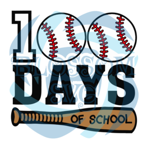 Baseball 100 Days of School Svg SVG060122021